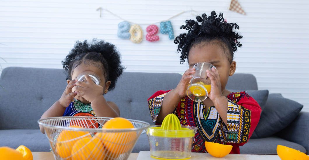 Orange power juice for superkids